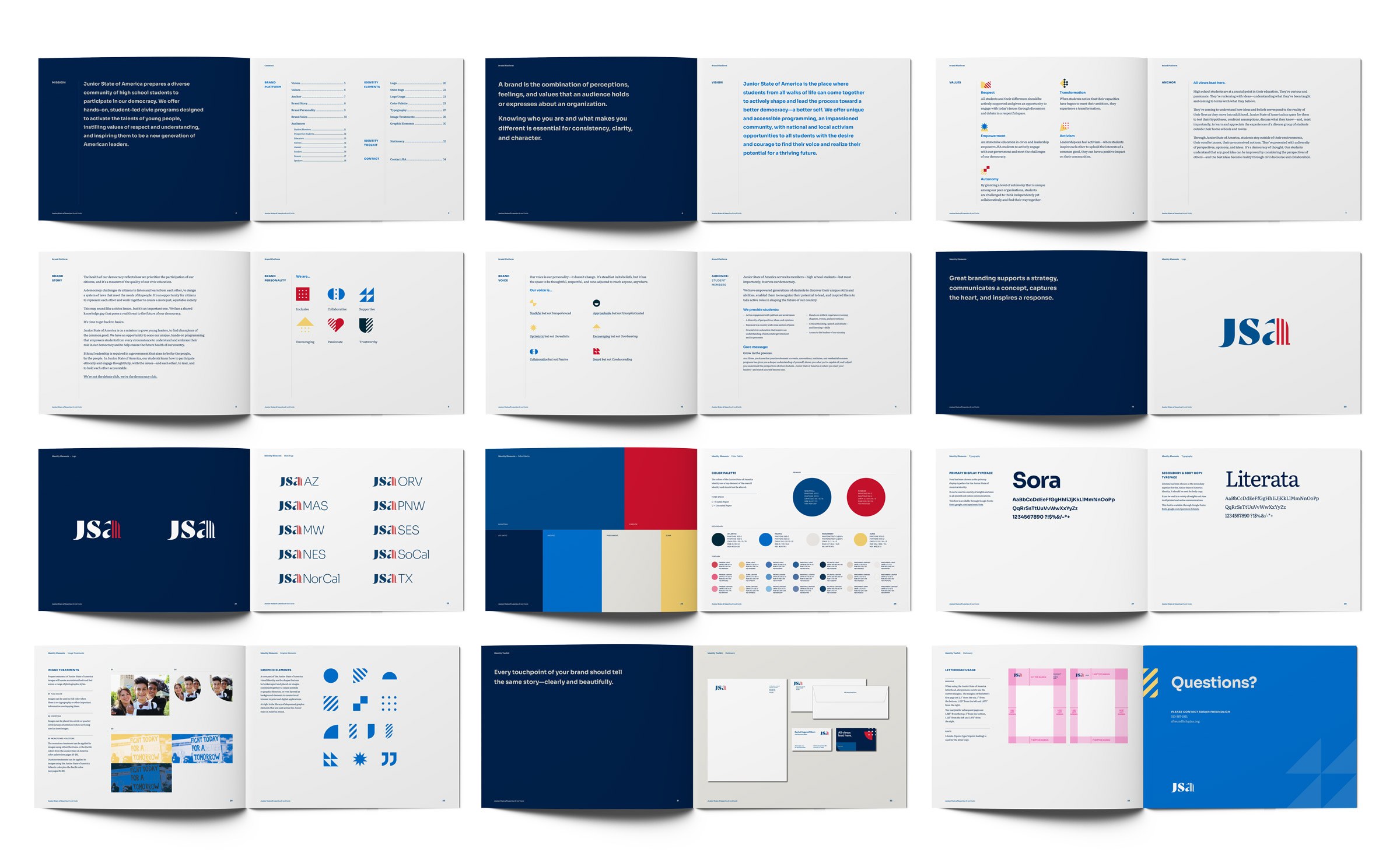 JSA brand guide mockup