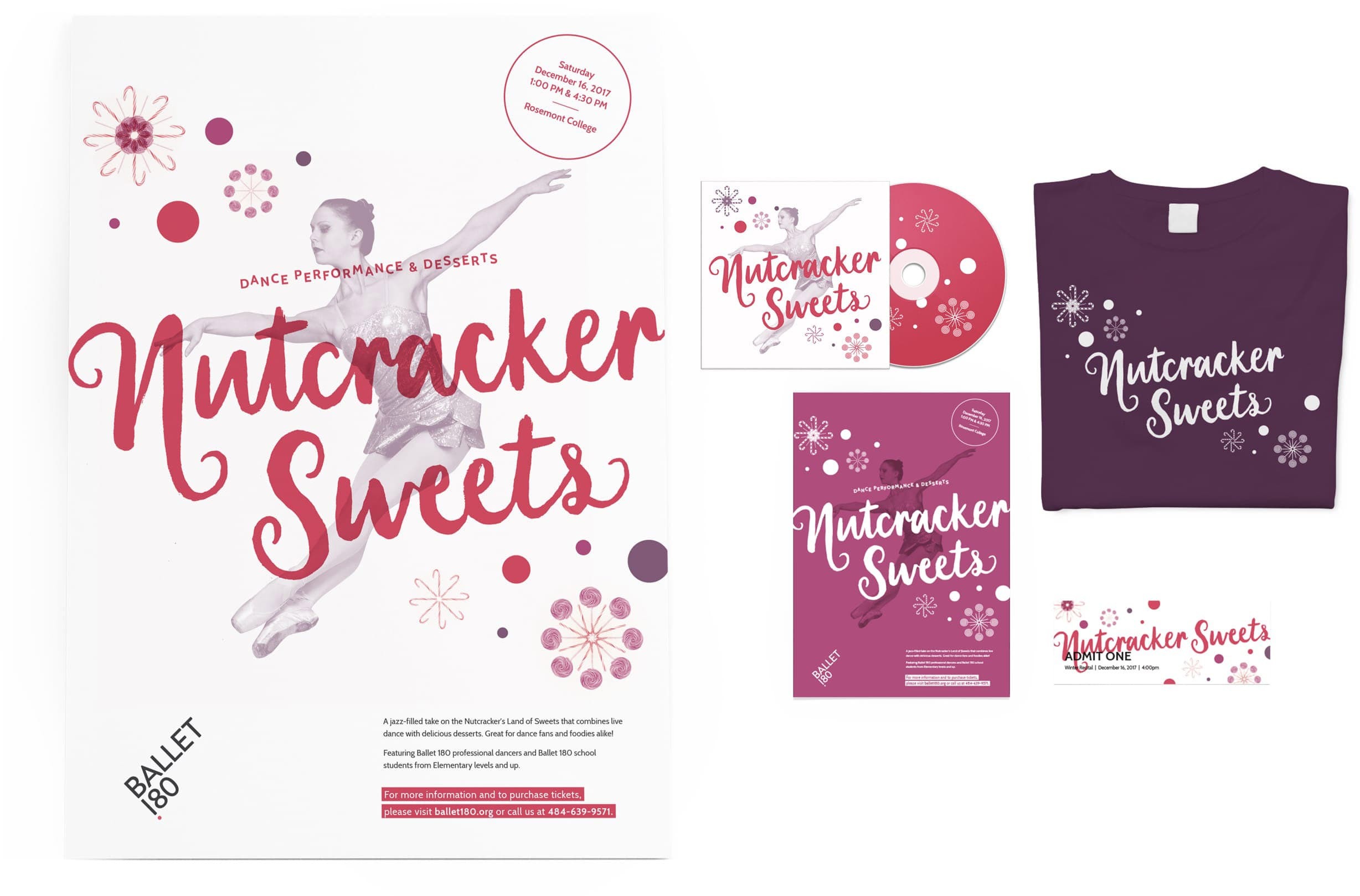 Ballet 180 Nutcracker Sweets Event Collateral