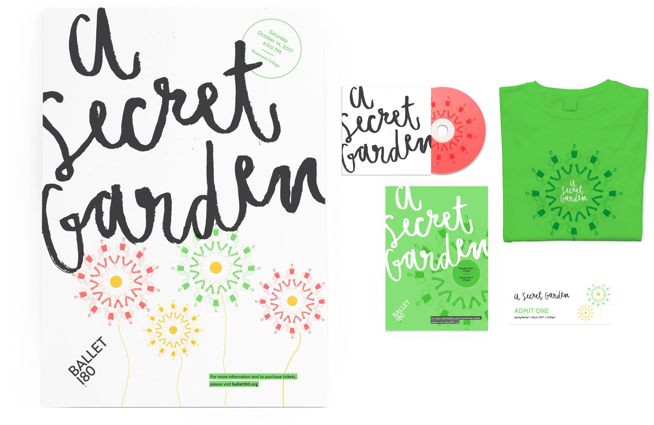 Ballet 180 Secret Garden Event Collateral