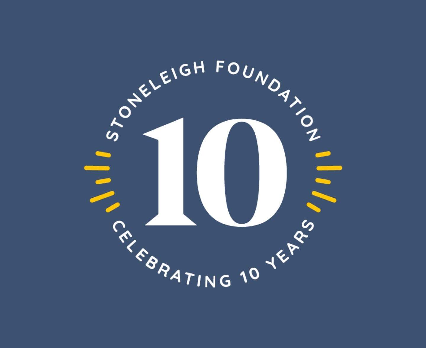 Stoneleigh 10 Year Logo Blue