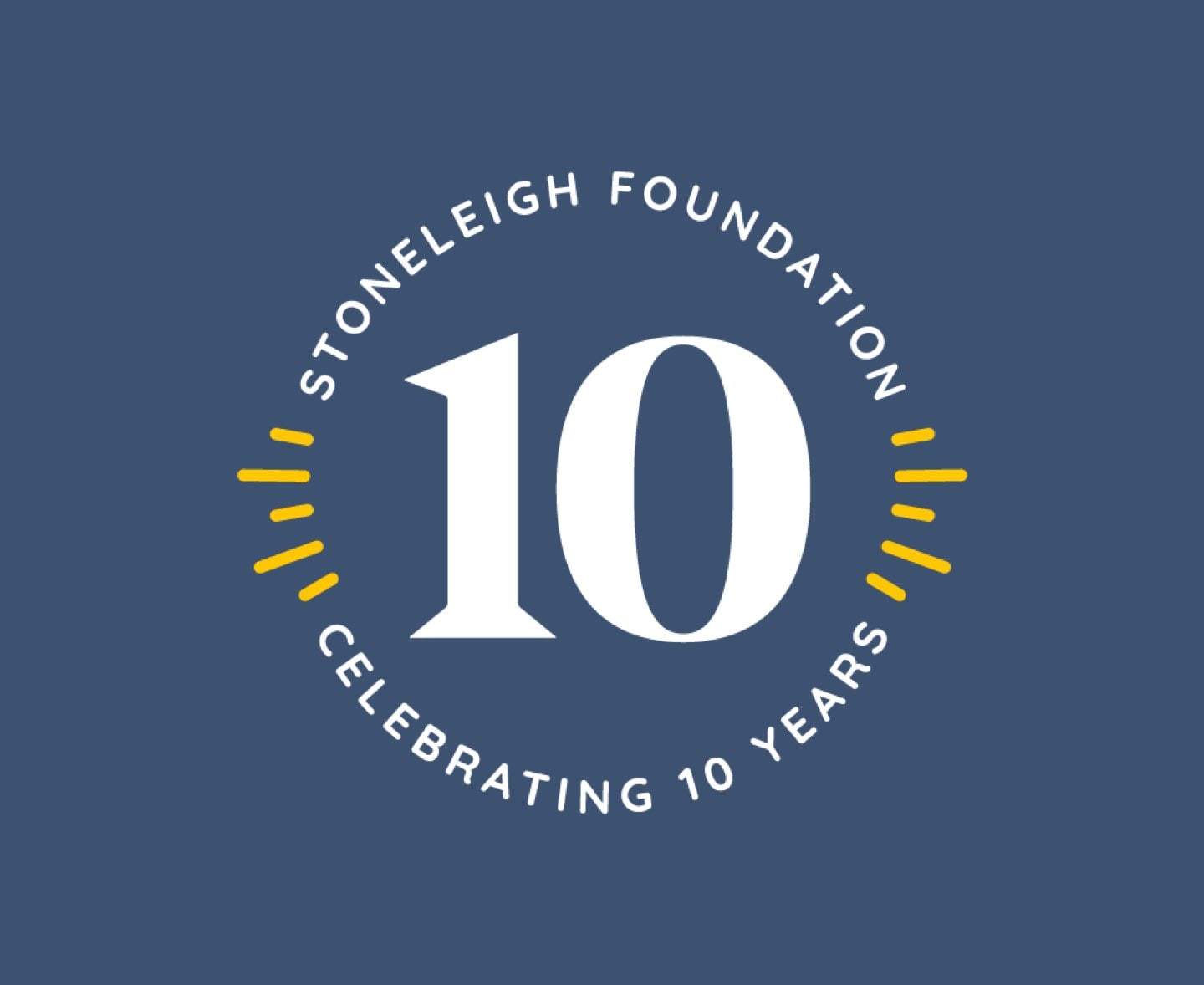 Stoneleigh 10 Year Logo Blue