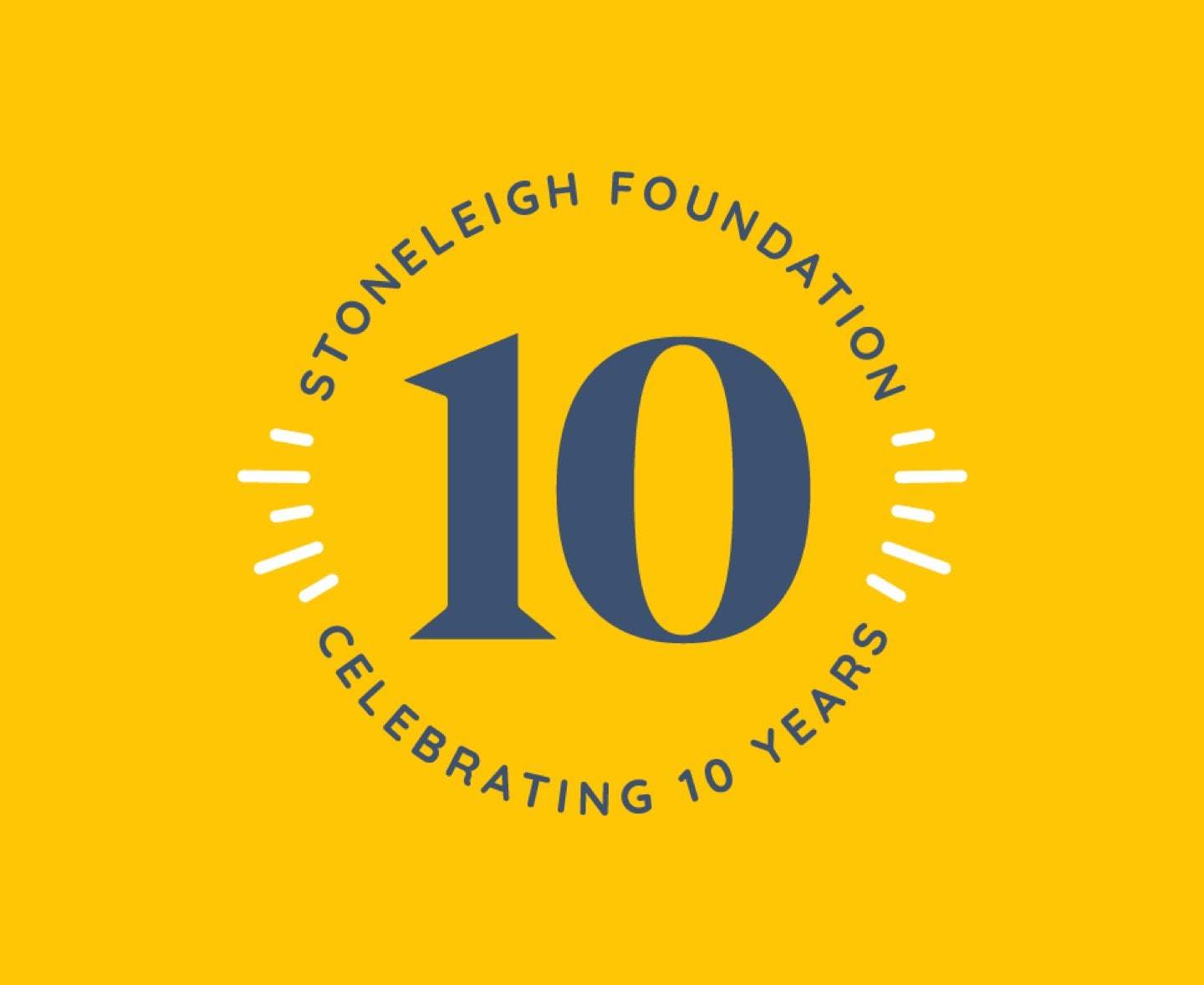 Stoneleigh 10 Year Logo Yellow