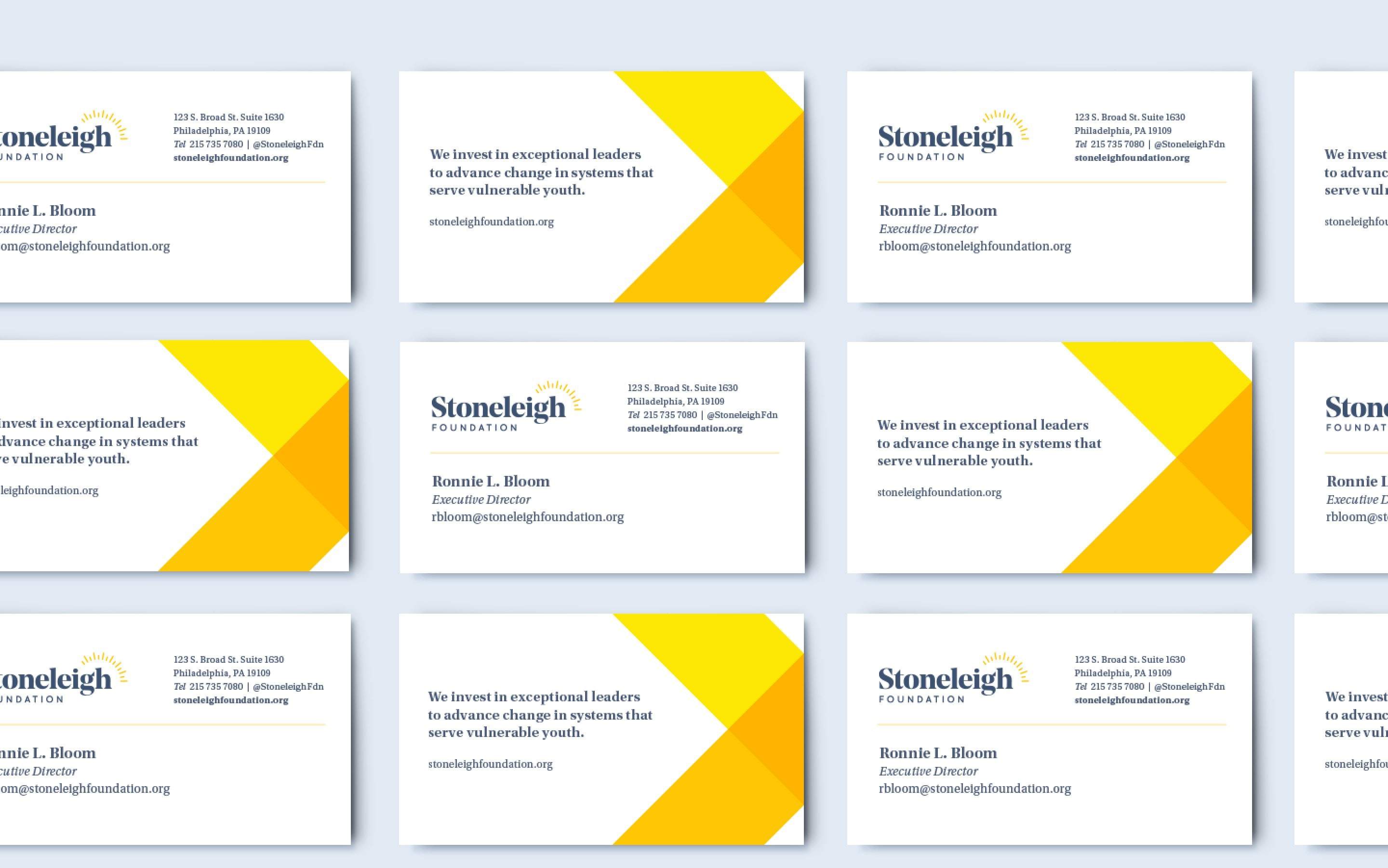 Stoneleigh Business Cards Fullwidth